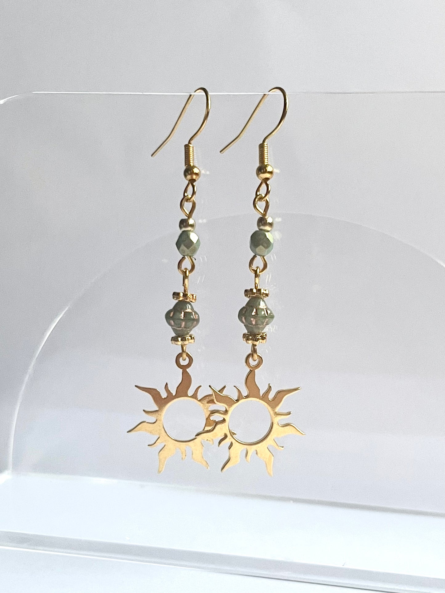 Gold Sun Earrings