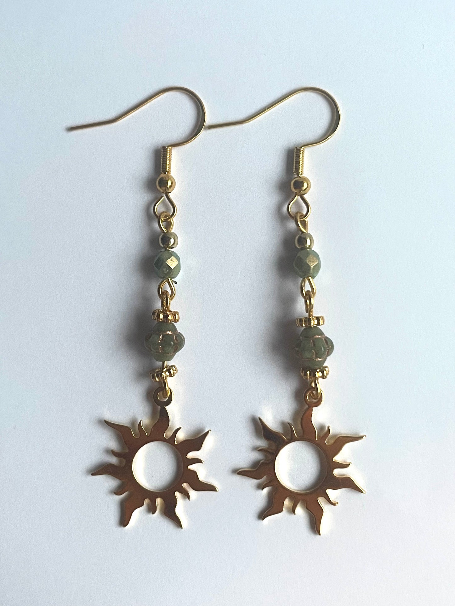 Gold Sun Earrings