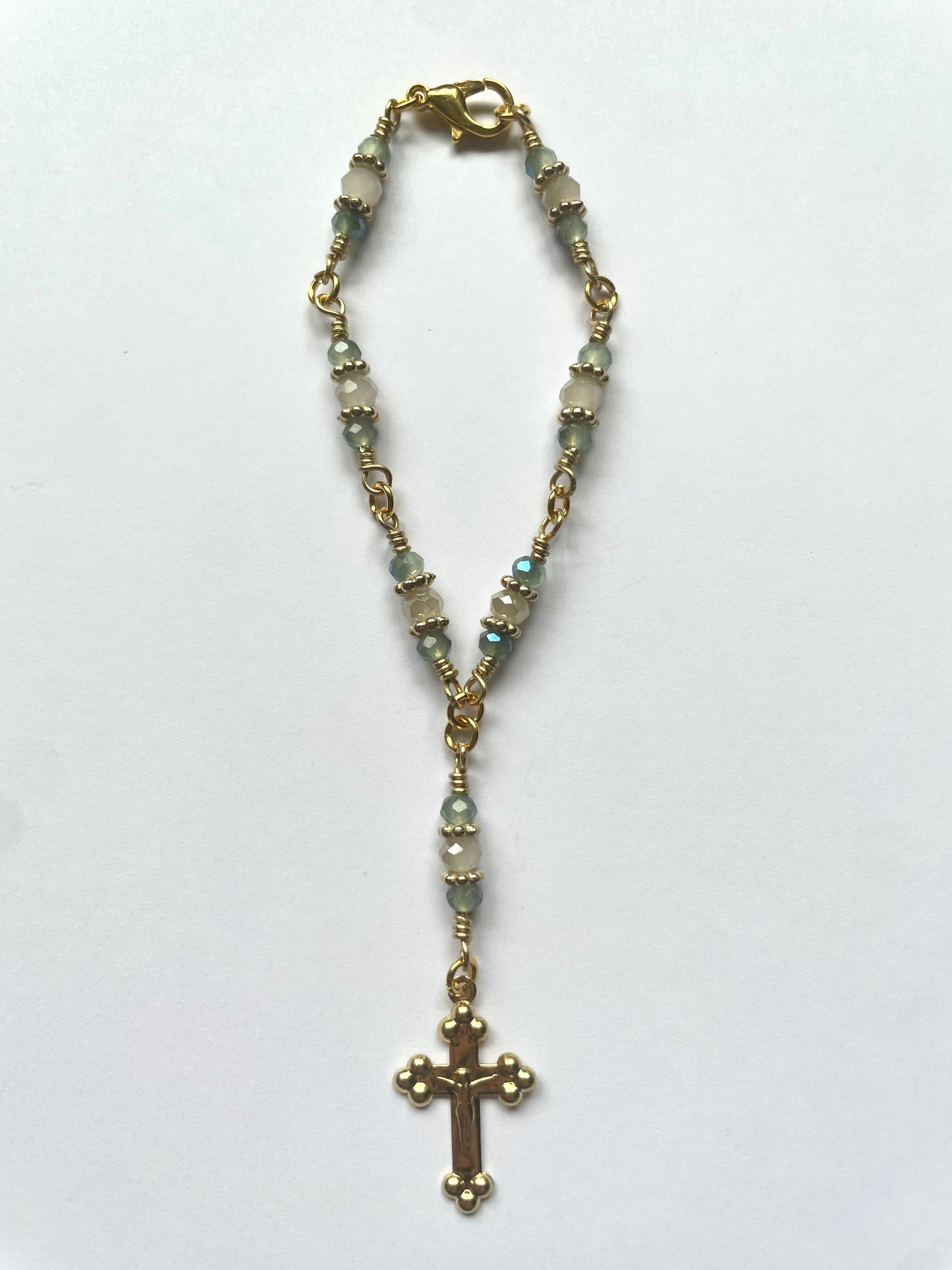 Emerald Cross Bag Charm